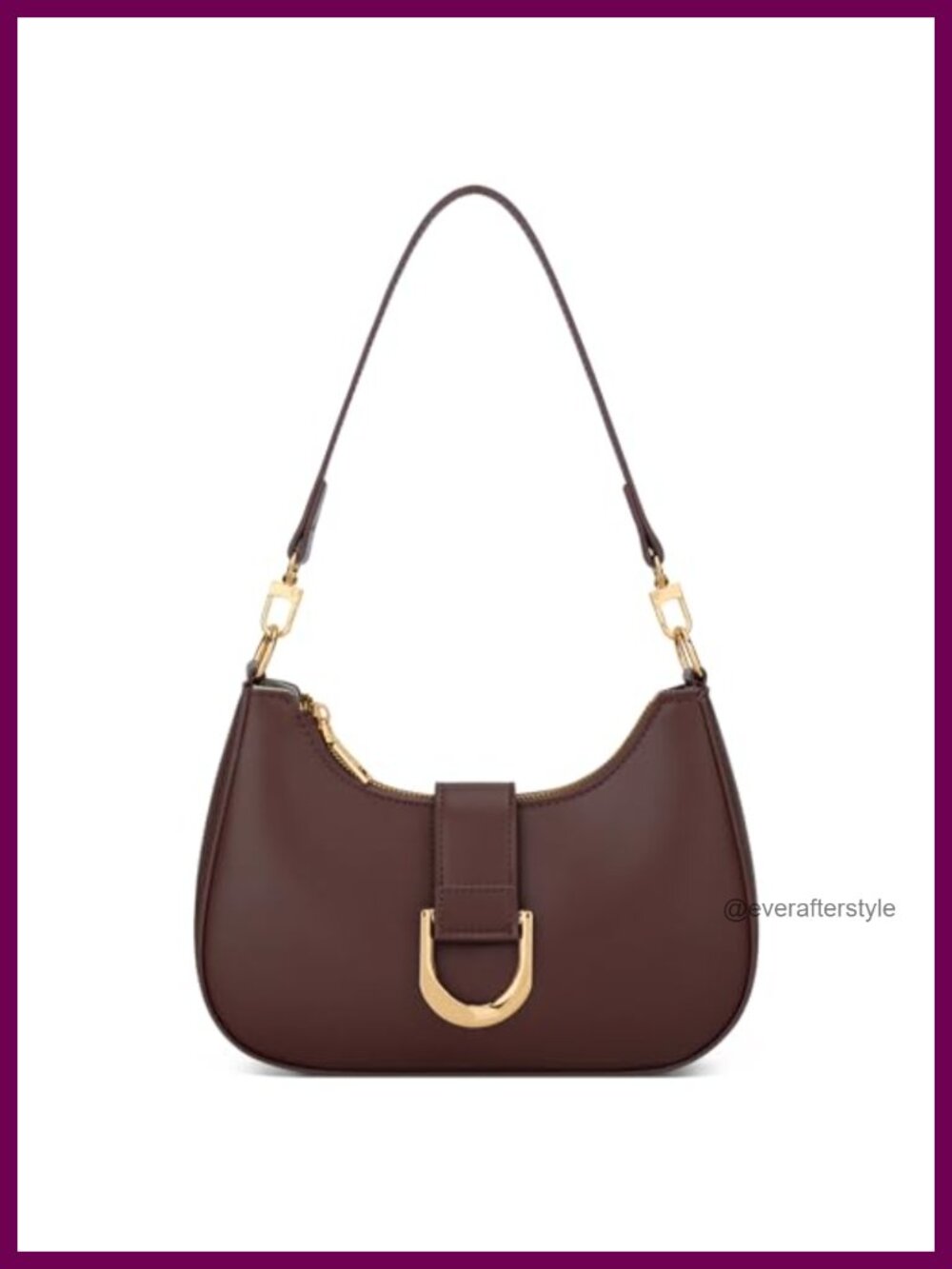 Small Crescent Shoulder Bag Vegan Leather Crossbody Purse Everyday